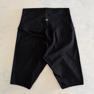 Lululemon Black Super High Rise 10" Biker Workout Shorts